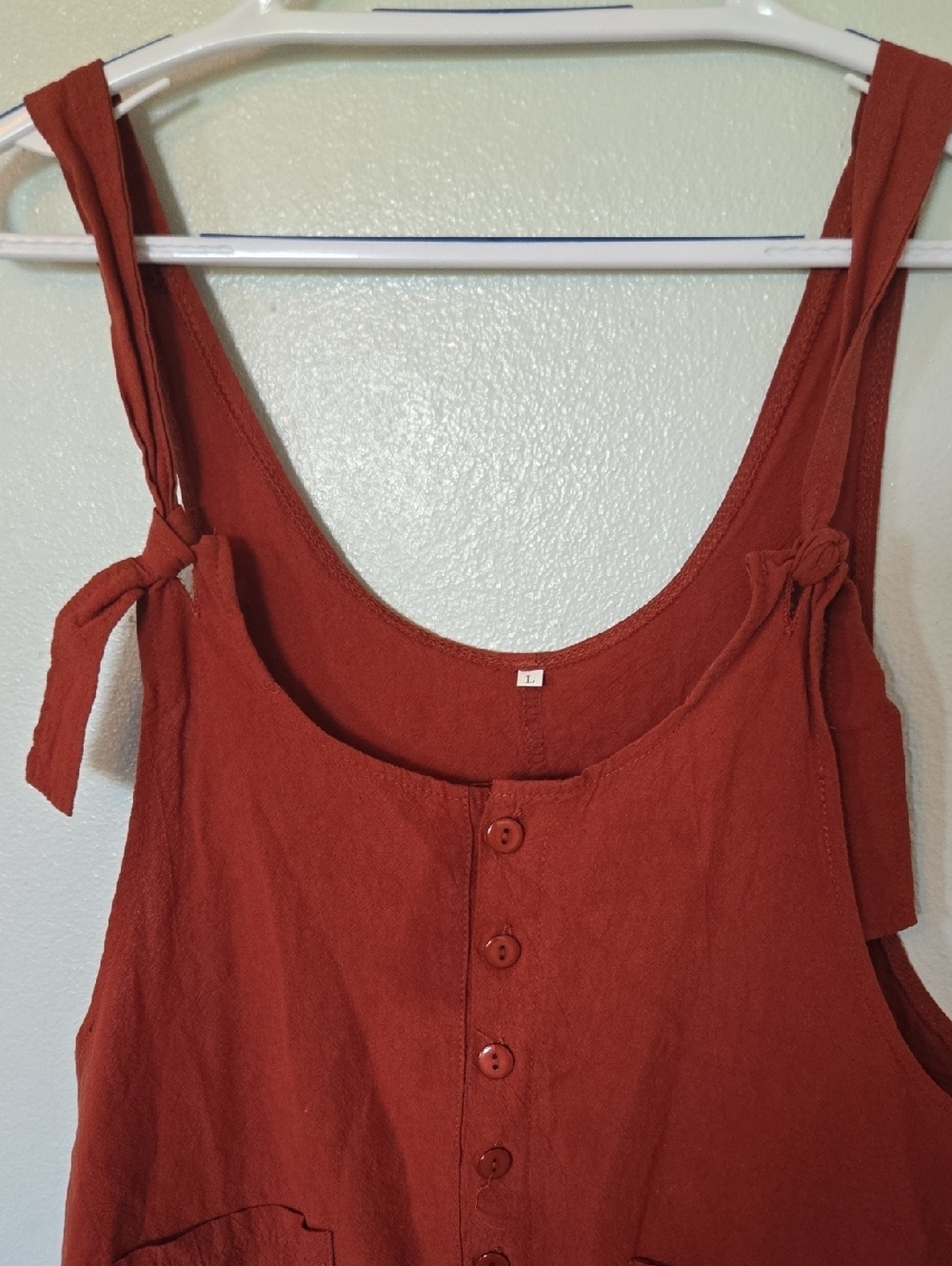 Amazon | Rust Red Shortalls Size Large - Picture 2 of 8